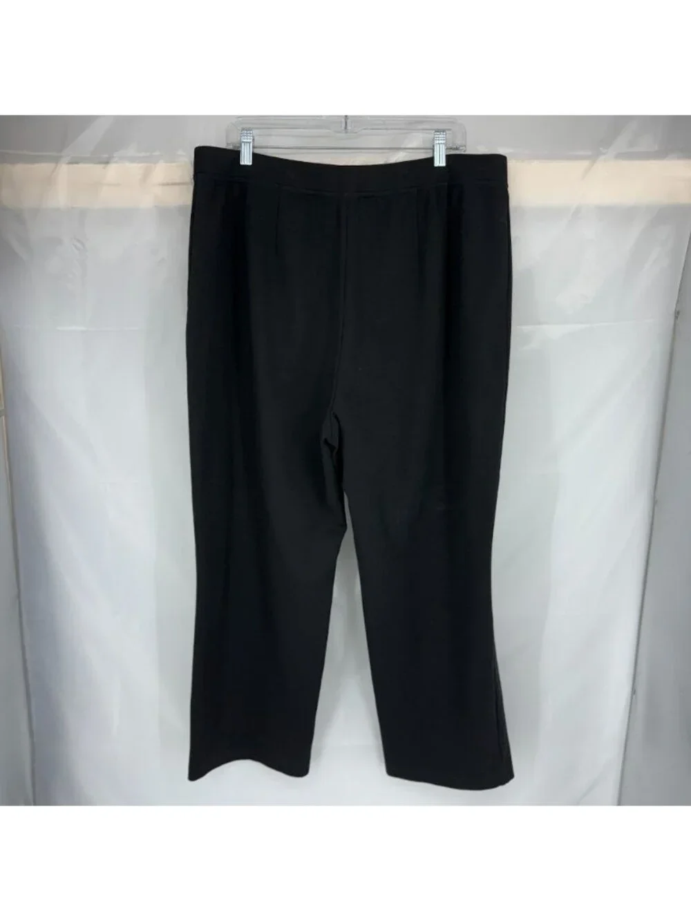Eileen Fisher Women 2X Pull On Pant Black Closet Staple Relaxed Fit Taper Leg